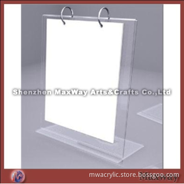 Pure Clear High-quality Acrylic Calendar Holder/Sign Holder